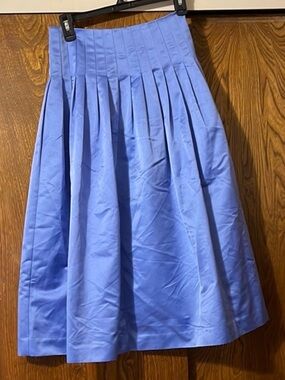 J. Crew Pleated A-Line Skirt in Periwinkle